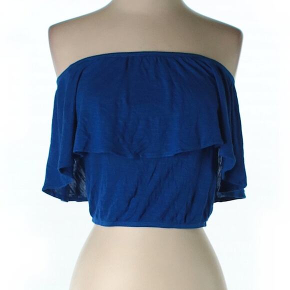 LF. Emma & Sam blue crop top shirt size small - Picture 1 of 5